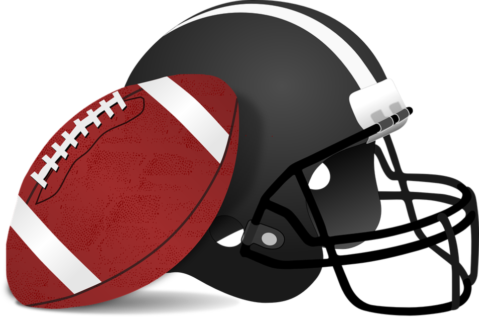 image of a football helmet and football